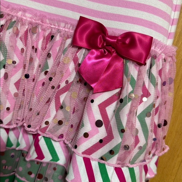 Bonnie Jean Pink and White “Shamrock Princess” Dress - Picture 5 of 5